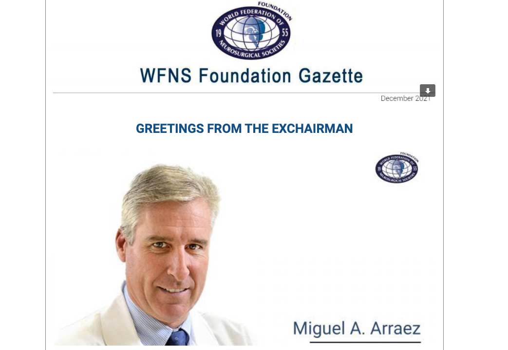 Dr Arráez nombrado vicepresidente de la asociación mundial de neurólogos, World Federation of Neurosurgical Societies