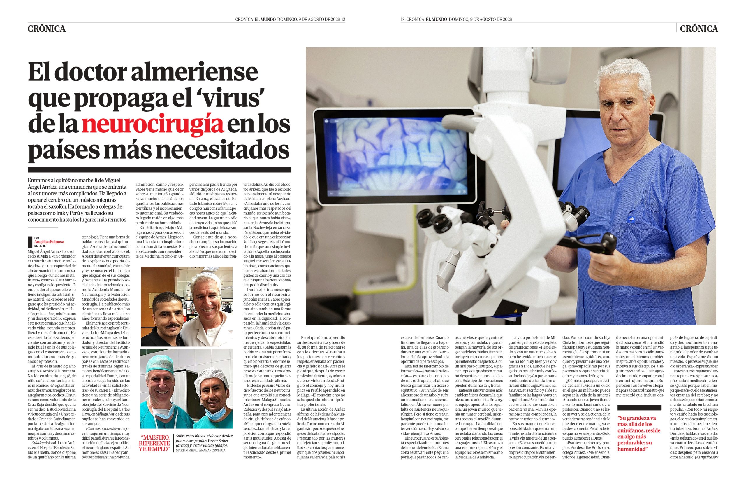 El neurocirujano Miguel Ángel Arráez entrevista